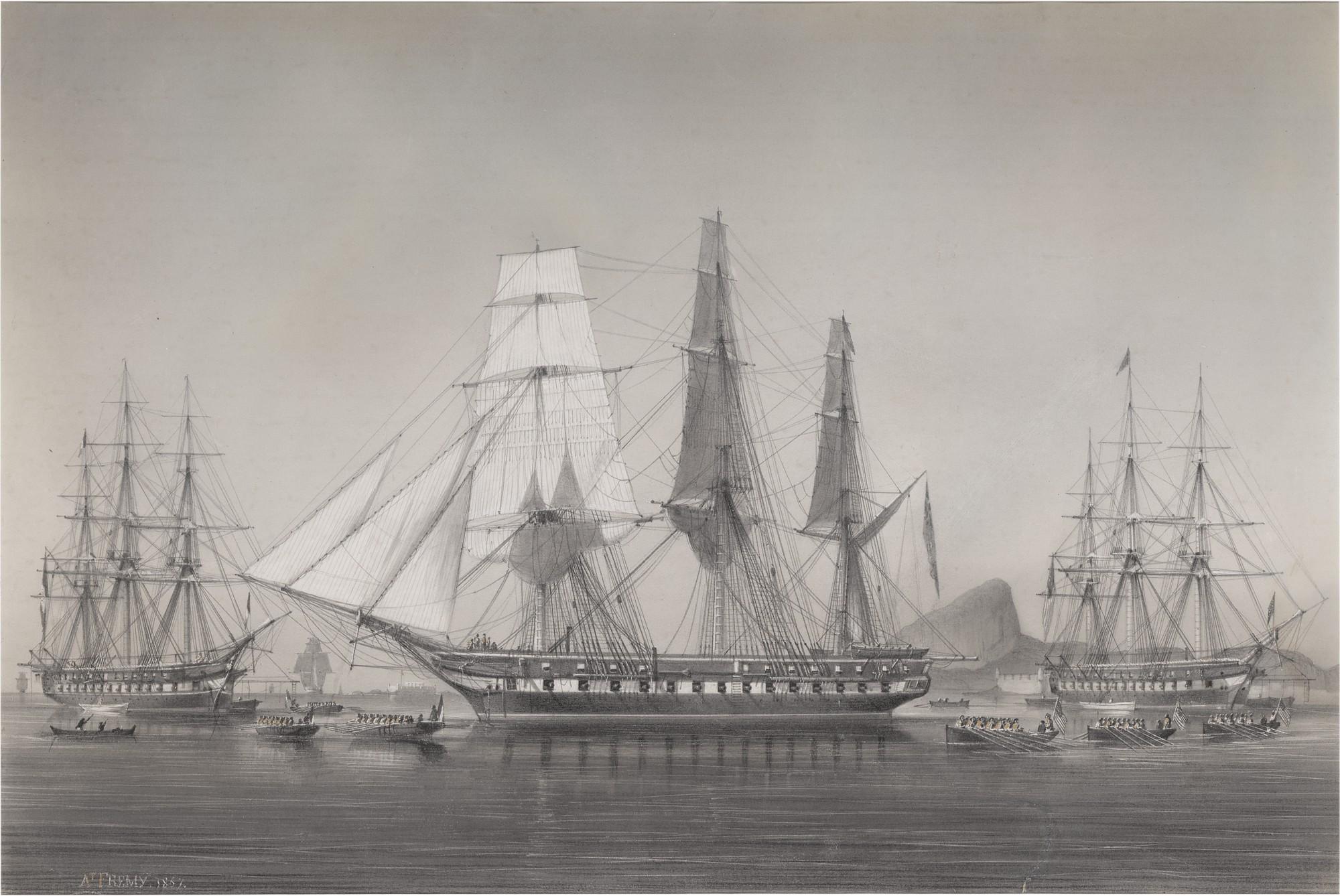 Antoine Alexandre Auguste Fremy - Ships At Port