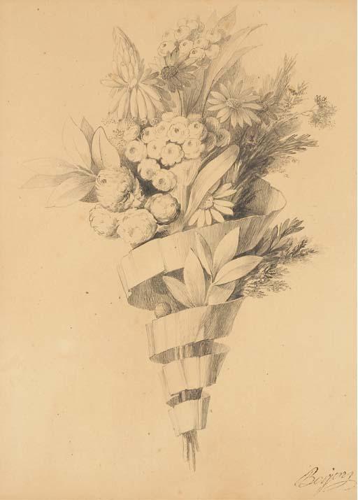 Antoine Berjon - Un bouquet de fleurs dans un ruban