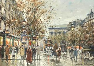 Antoine Blanchard - \'Boulevard De La Madeleine, Paris En 1900\'