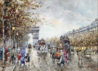 Antoine Blanchard - L\'Arc De Triomphe Sur Les Champs Élysées, Paris