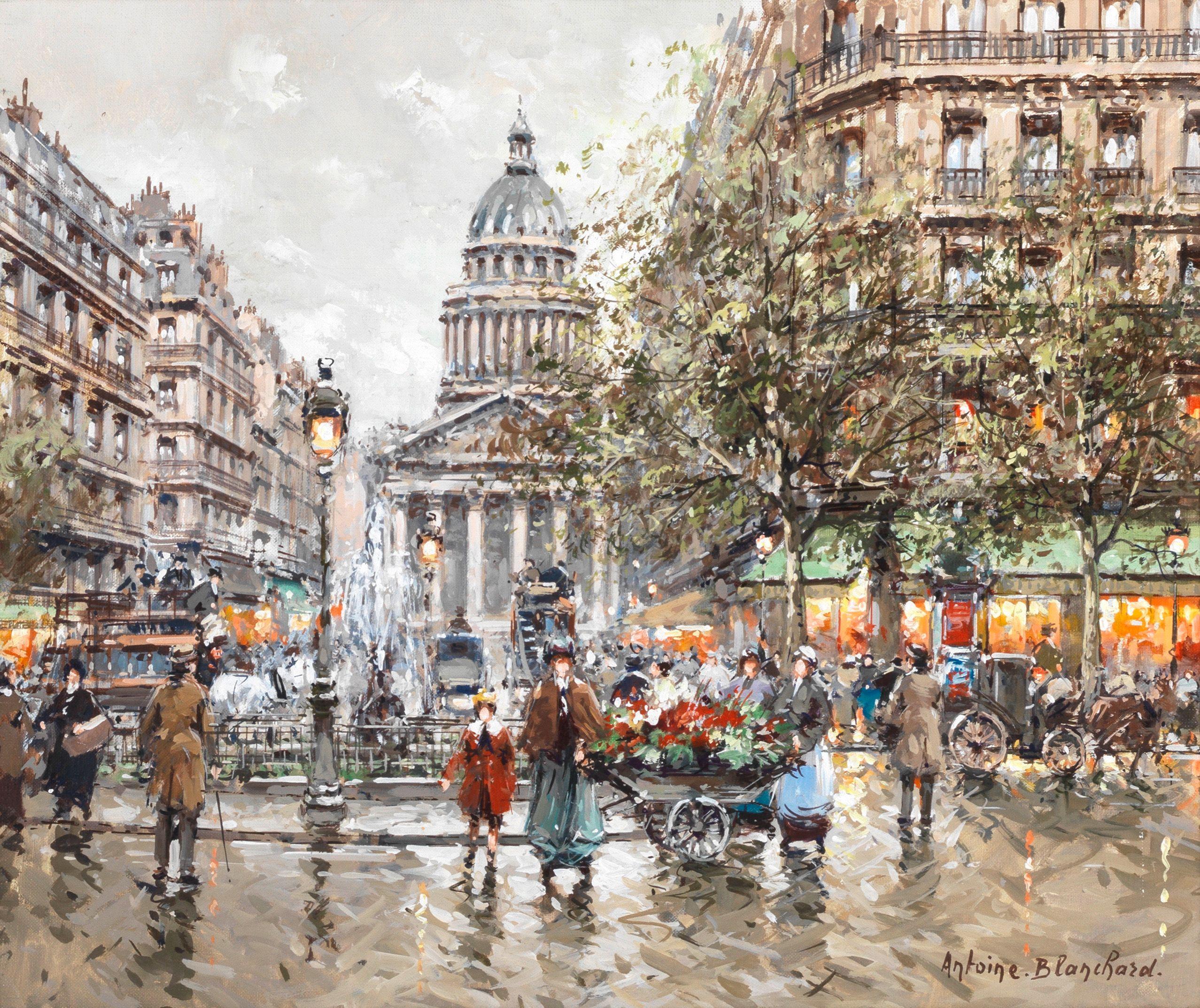 Antoine Blanchard - Le Panthéon à Paris en 1900