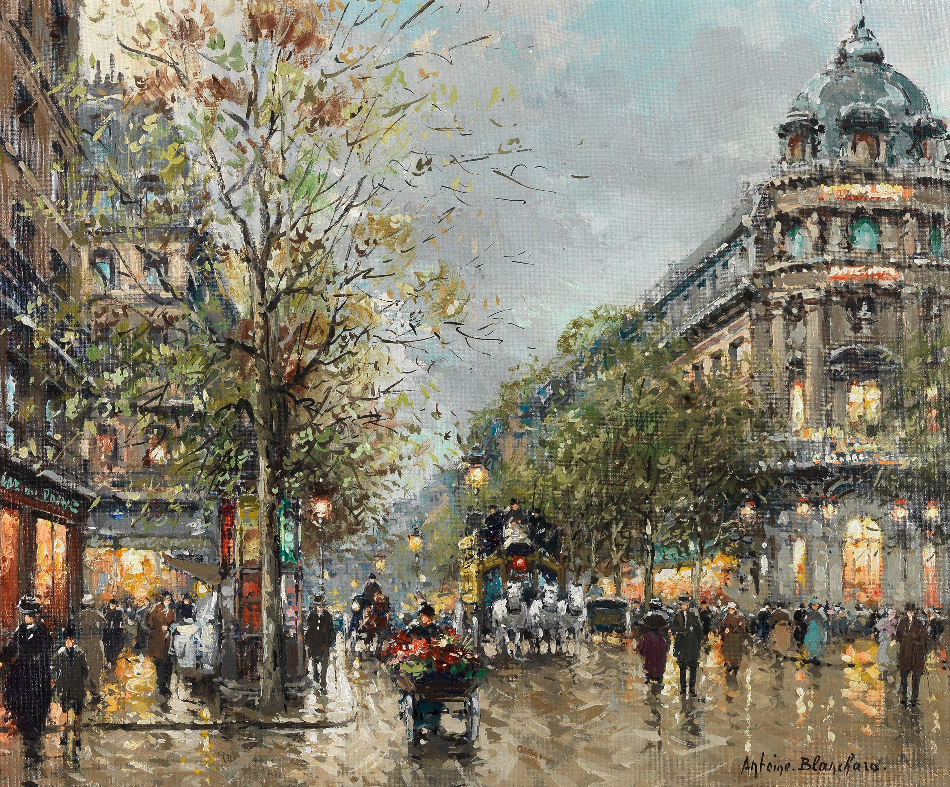 Antoine Blanchard - Omnibus à trois chevaux, Paris