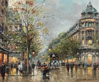 Antoine Blanchard - Omnibus à trois chevaux, Paris