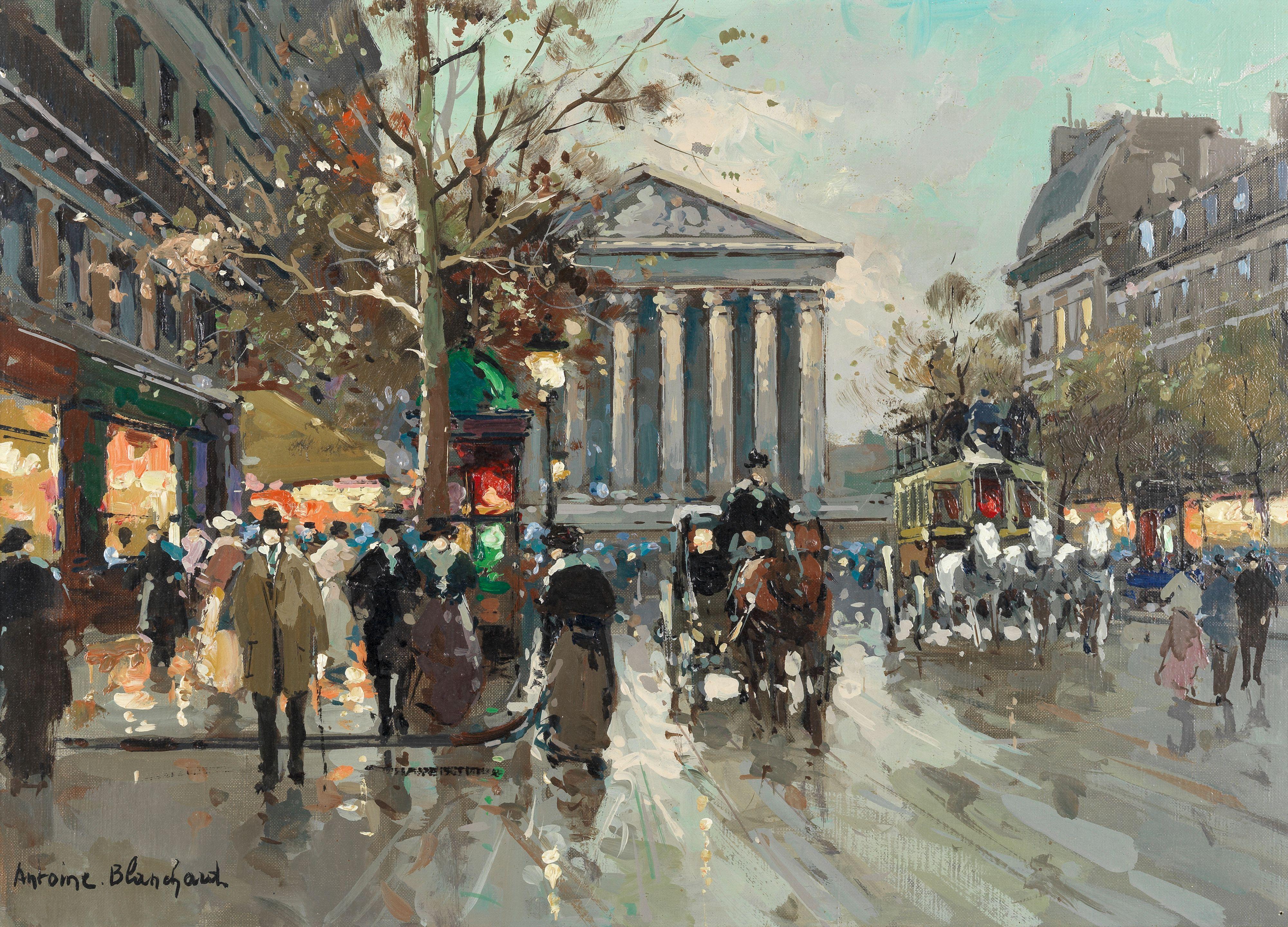 Antoine Blanchard - \'Paris, La Madeleine\'