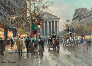 Antoine Blanchard - \'Paris, La Madeleine\'