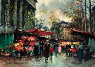 Antoine Blanchard - The flower market