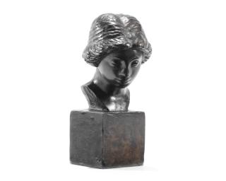Antoine Bourdelle - Vénus à sa toilette, tête height: 5½ in. (14 cm.)