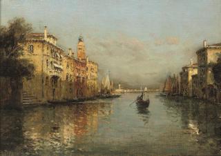 Antoine Bouvard - A gondola on the Grand Canal