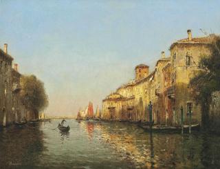 Antoine Bouvard - A gondolier, Venice