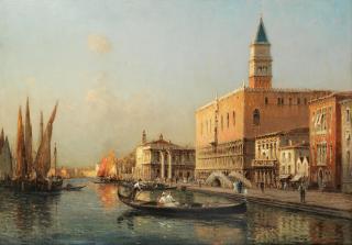 Antoine Bouvard - A view of the Doge\'s Palace, Venice