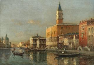 Antoine Bouvard - View Of The Doge\'s Palace And Beyond, Venice