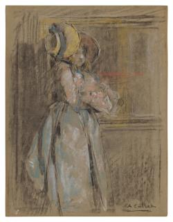 Antoine Calbet - A young woman reflected in a mirror