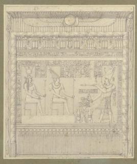 Antoine Cécile - \'Décoration intérieure des deux murs d\'entrecolonnement de l\'édifice est du temple de l\'île de Philae\': un épisode du rituel divin journalier avec un roi ptolémaïque purifiant des offrandes alimentaires devant Osiris et Isis