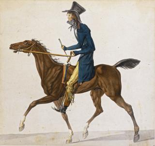Antoine-Charles-Horace Vernet - A Caricature Of A Frenchman On Horseback