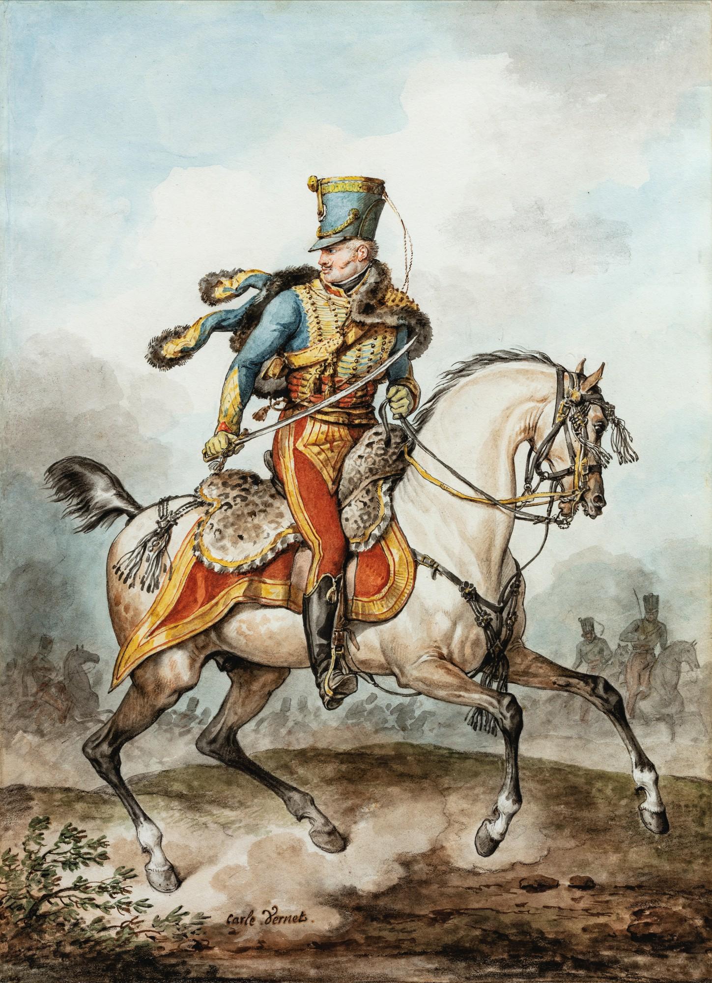 Antoine-Charles-Horace Vernet - CAPTAIN OF THE 7TH HUSSARDS, REGIMENT OF MR DE MARTOT