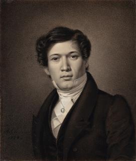 Antoine Chazal - Head and shoulders portrait of a young gentleman