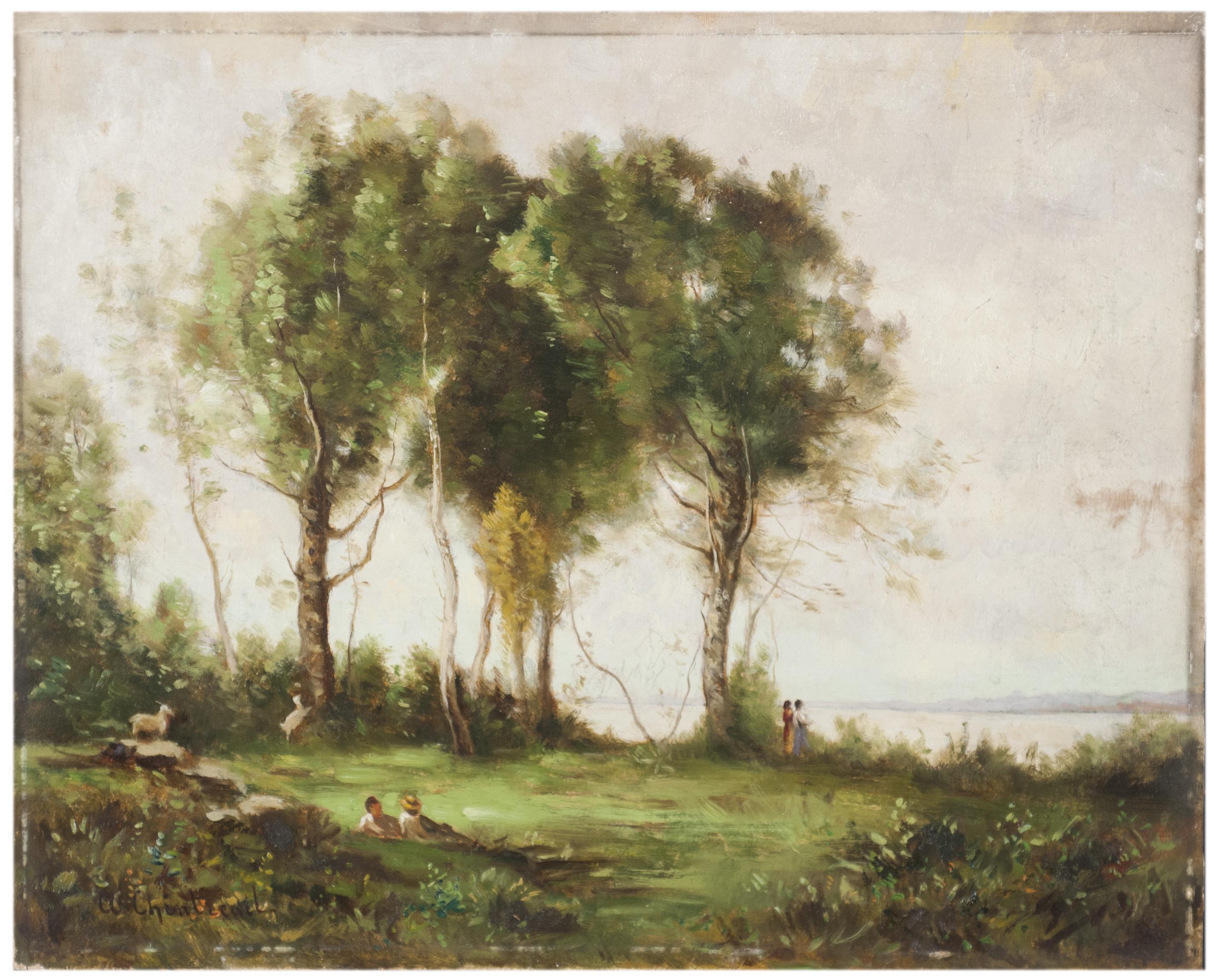 Antoine Chintreuil - Paesaggio con alberi