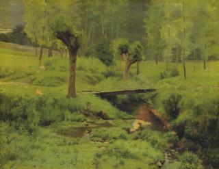 Antoine Chintreuil - Pont sur le ruisseau