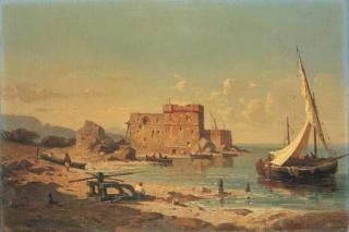 Antoine-Claude Ponthus-Cinier - Pêcheurs sur la côte napolitaine
