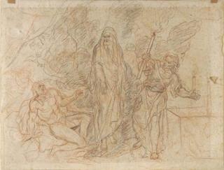 Antoine Coypel - L\'ombre de Saül apparaissant à Samuel