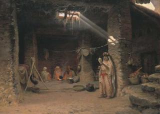 Antoine Gadan - Intérieur Avec Une Femme Filant