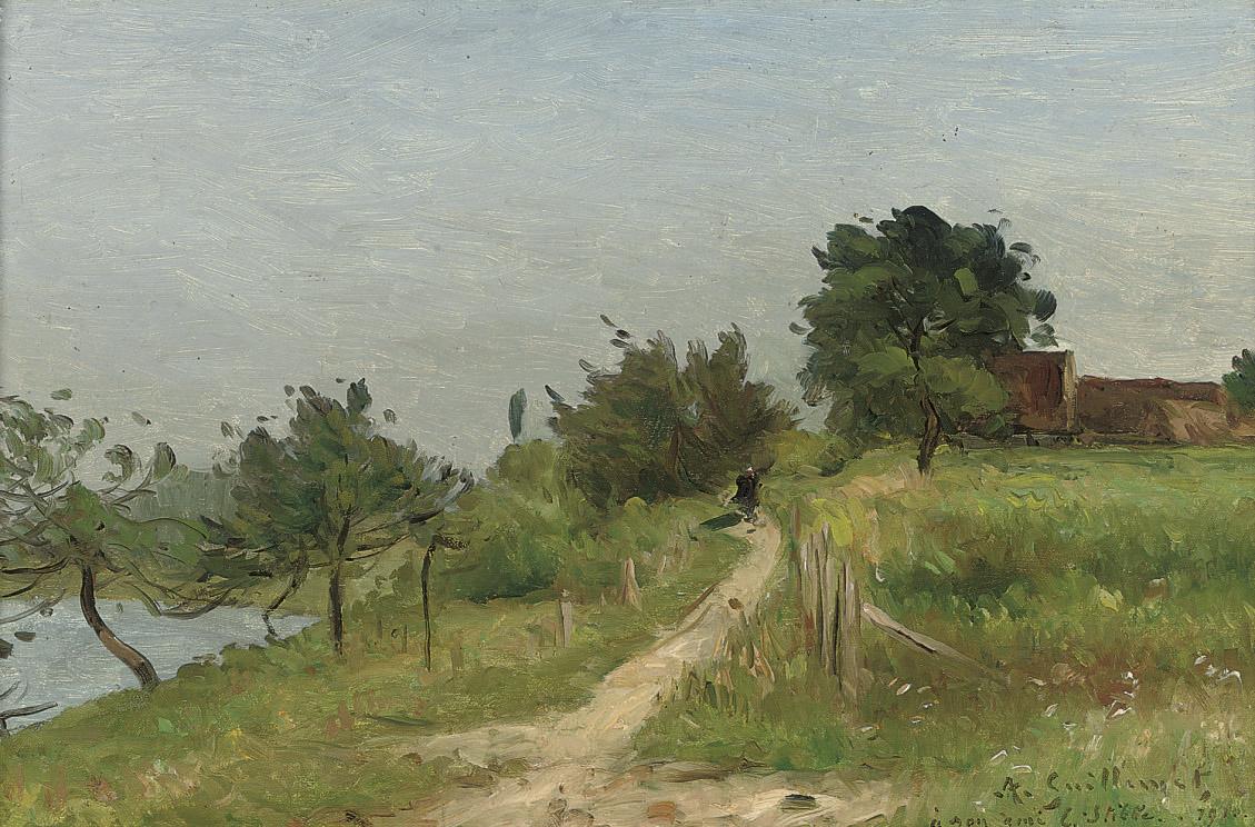 Antoine Guillemet - Chemin au bord du lac