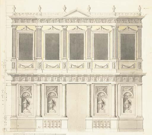 Antoine-Ignace Melling - Une Élévation de Pavillon Pour Le Palais de la Sultane Hadigé À Defterdar Bournou