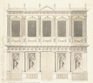 Antoine-Ignace Melling - Une Élévation de Pavillon Pour Le Palais de la Sultane Hadigé À Defterdar Bournou