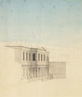 Antoine-Ignace Melling - Une Vue du Pavillon de la Sultane Hadigé À Defterdar Bournou