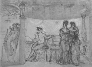 Antoine-Jean Gros, Baron Gros - Mercury with Herse and her sisters