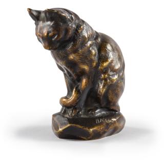 Antoine-Louis Barye - Chat assis.