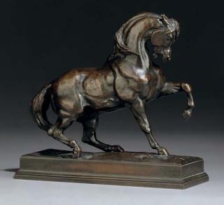 Antoine-Louis Barye - Cheval turc N°2, antérieur gauche levé (Turkish horse N°2, left foreleg raised)