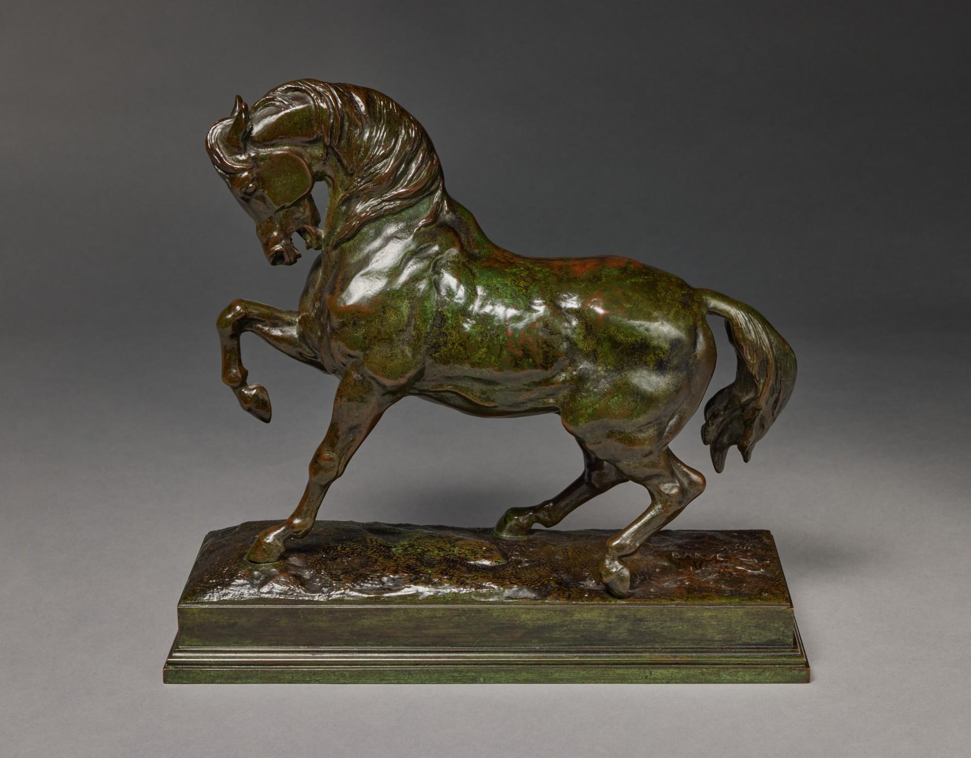 Antoine-Louis Barye - Cheval Turc No. 2 (antérieur droit levé, terrasse carrée)