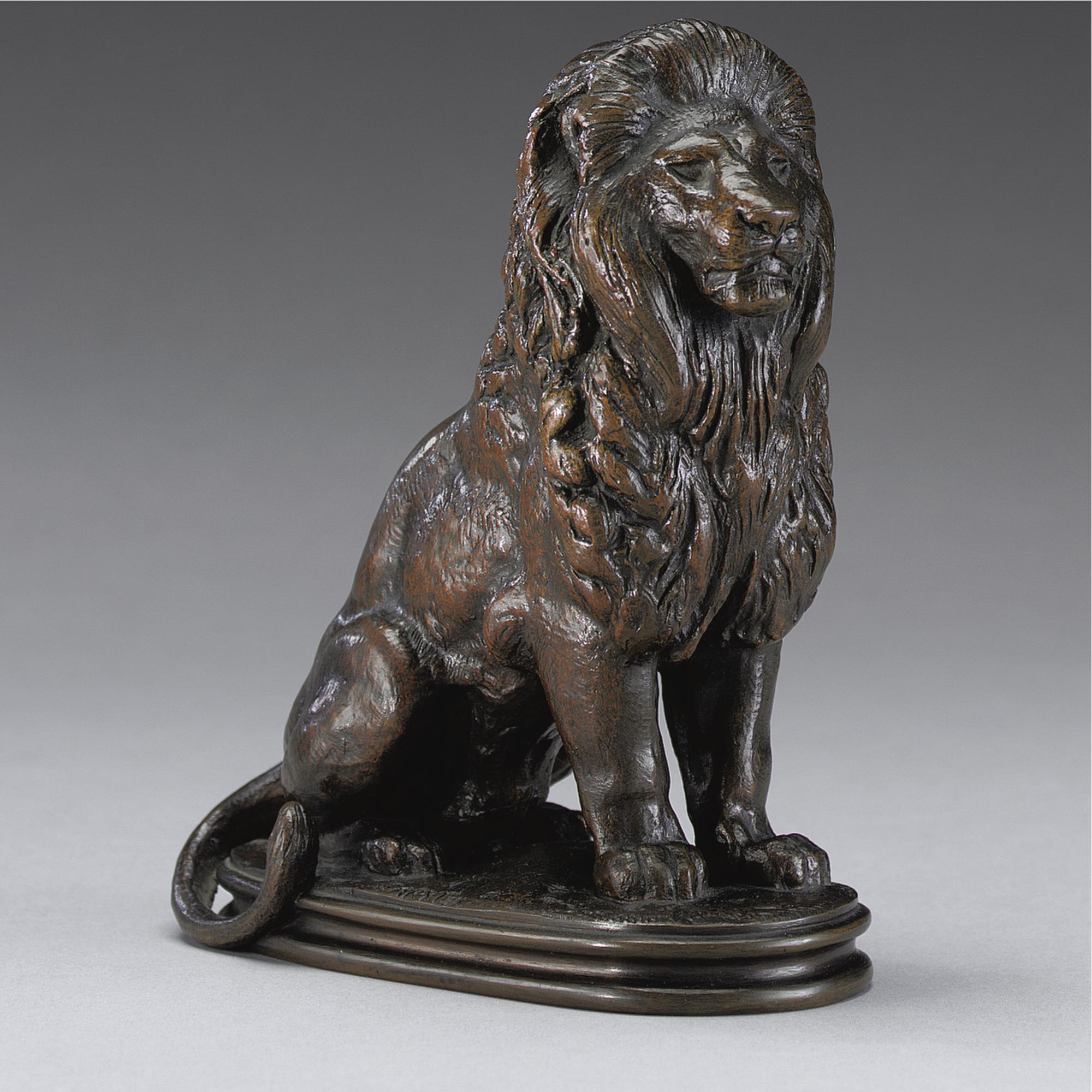 French Lion Assis No. 3 (A Seated Lion) by AntoineLouis Barye Art.Salon