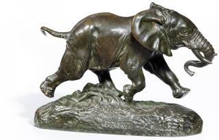 Antoine Louis Barye - Rennender Elefant vom Senegal