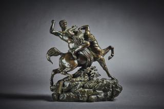 Antoine-Louis Barye - Theseus Fighting The Centaur Bianor