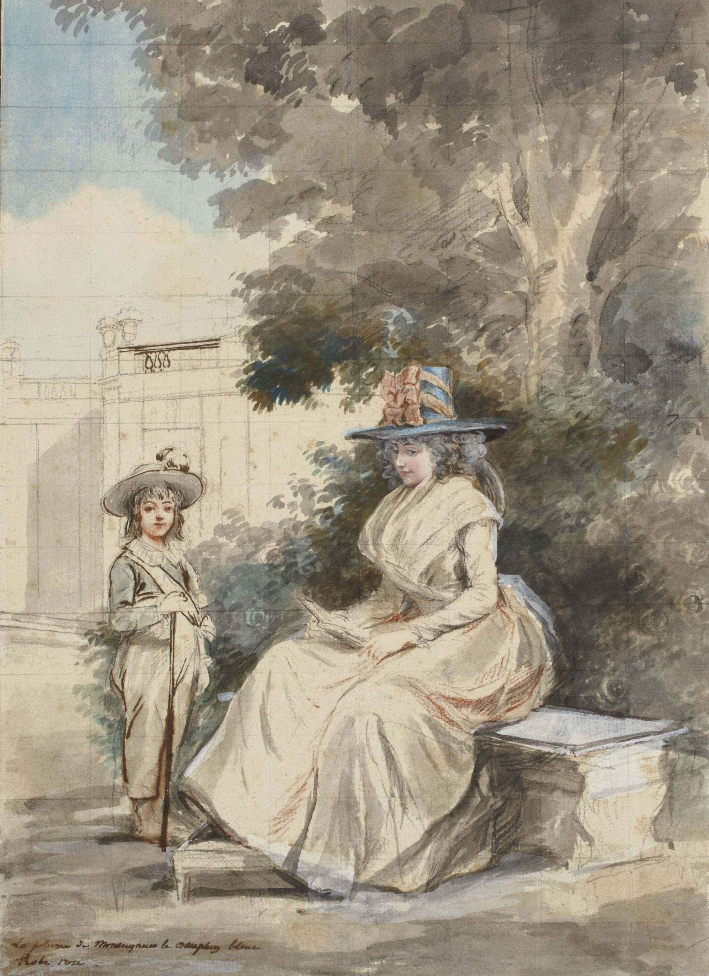 Antoine-Louis-Francois Sergent-Marceau - Le dauphin et Madame Elisabeth dans un parc