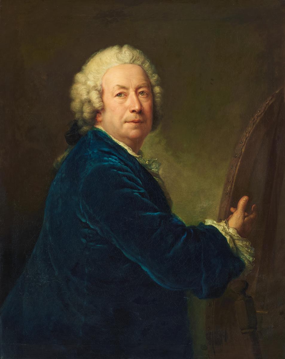 Antoine Pesne - Selbstporträt des Künstlers vor der Staffelei