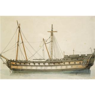 Antoine Roux The Elder - A Ship Under Construction