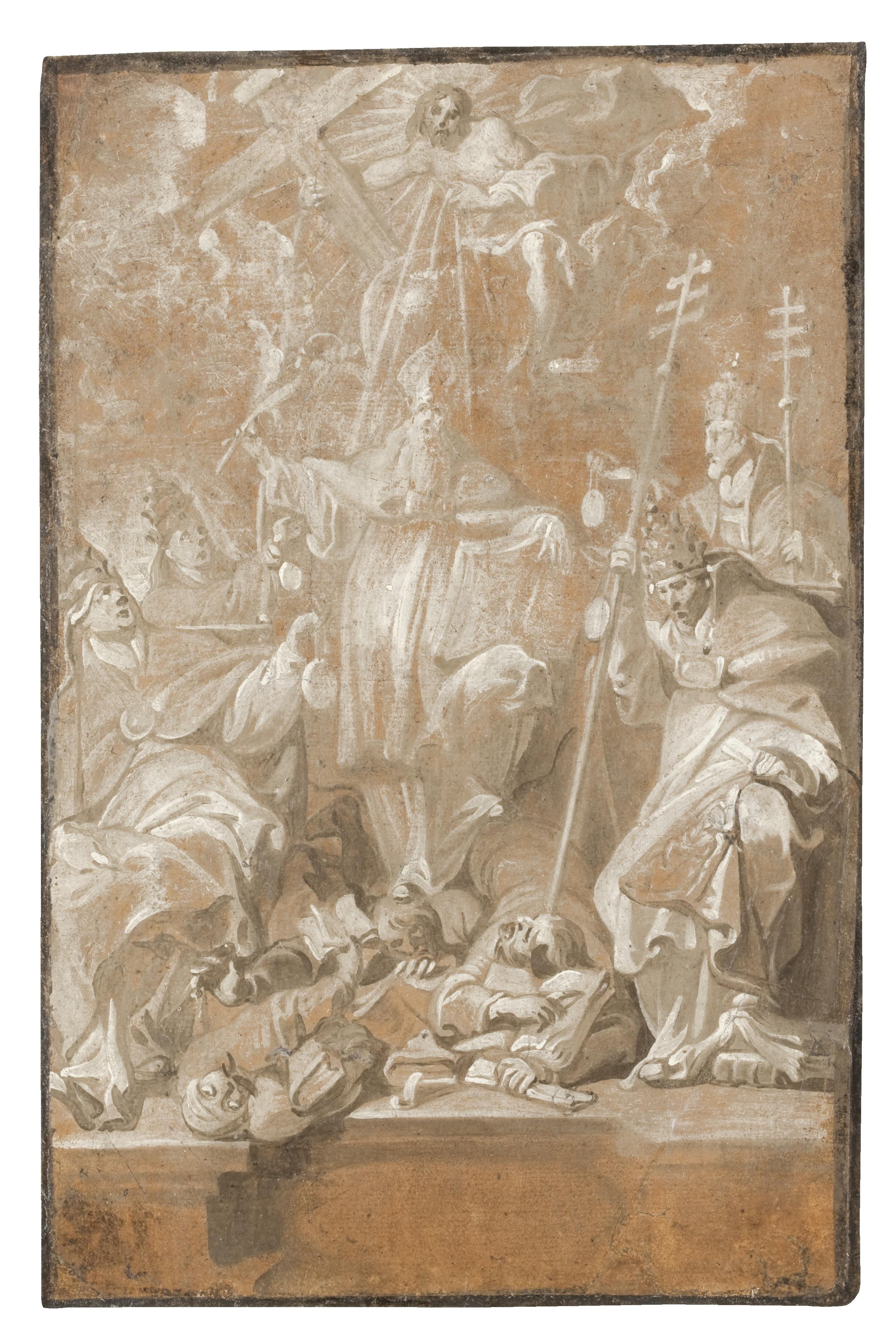 Antoine Sallaert - The Four Fathers Of The Church With Saint Lambert