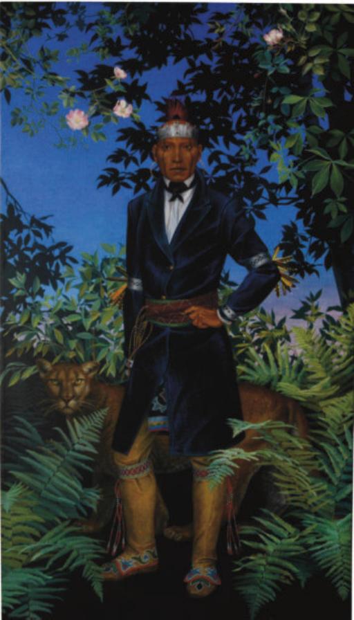 Antoine Tzapoff - Blue Warrior With A Mountain Lion