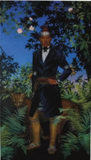 Antoine Tzapoff - Blue Warrior With A Mountain Lion