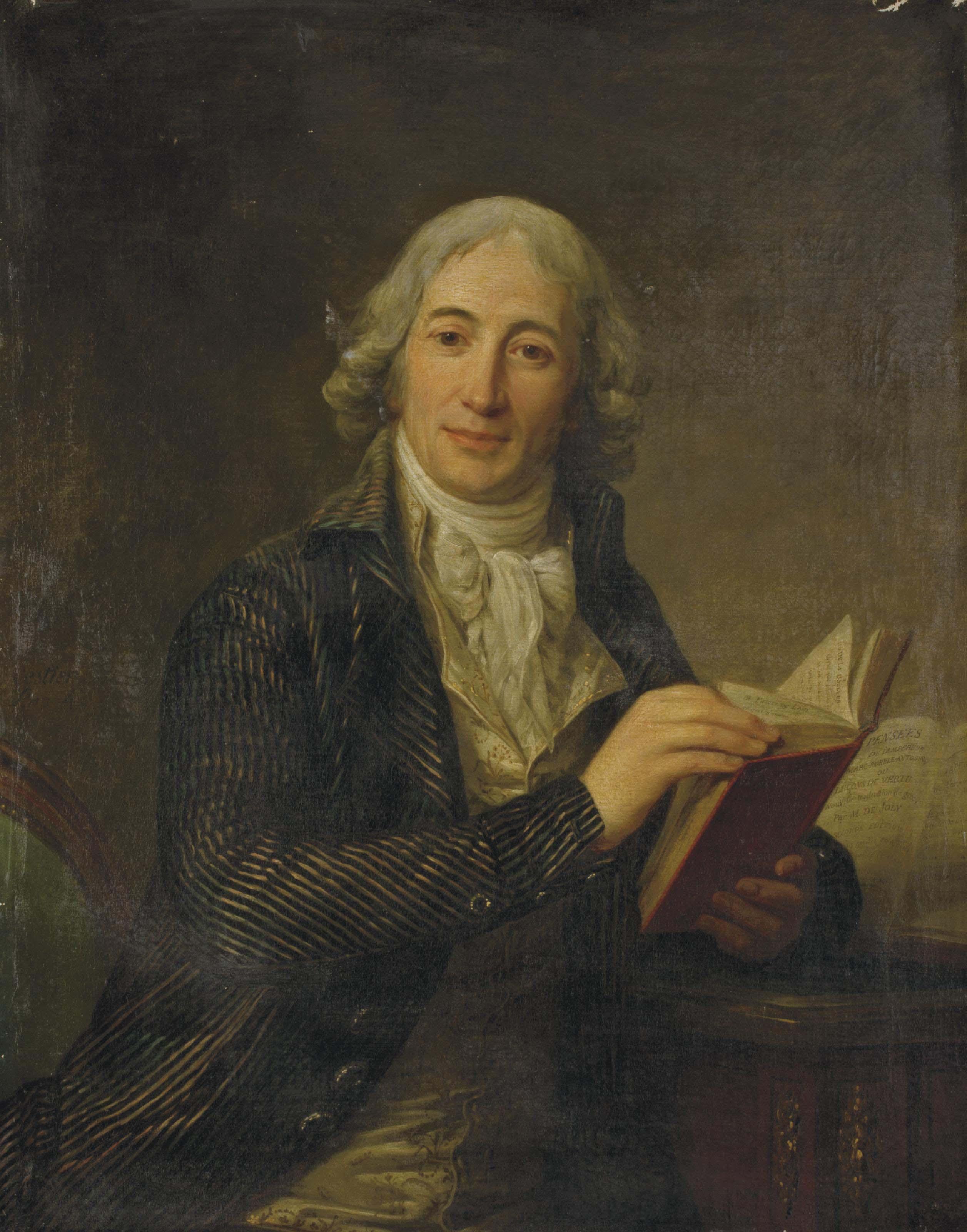 Antoine Vestier - Portrait du Ministre Etienne-Louis-Hector de Joly tenant un livre