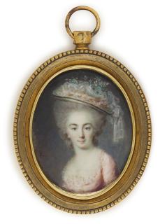 Antoine Vestier - Portrait of a lady, traditionally identifed as the Comtesse de Provence