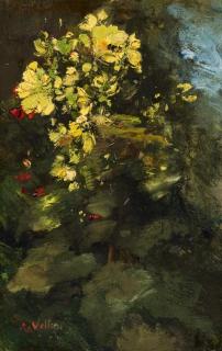 Antoine Vollon - Blumenstillleben (Zwei Blumen einer blühenden Pflanze)