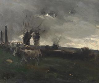 Antoine Vollon - Landscape with a donkey