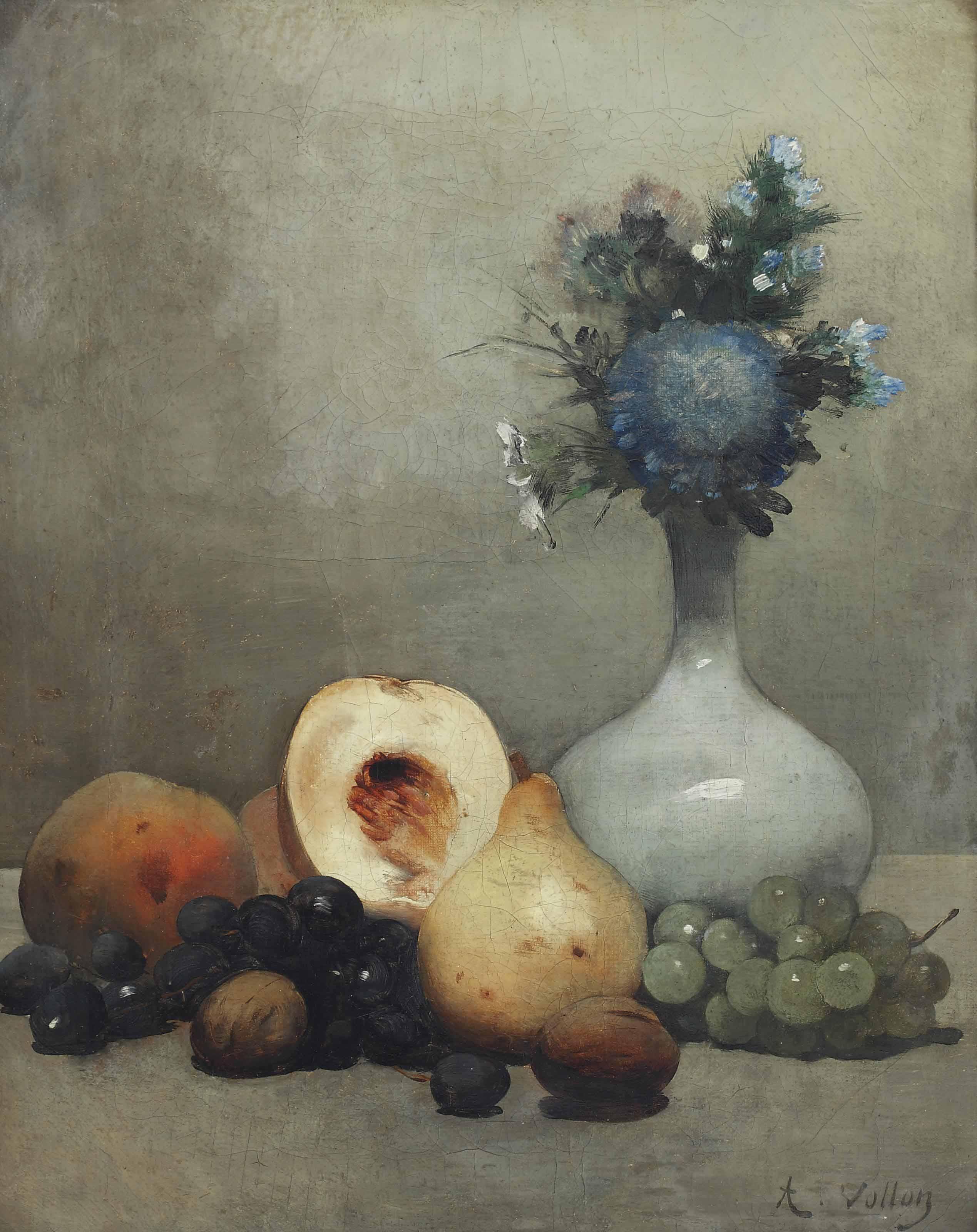 Antoine Vollon - Nature morte, fruits et fleurs