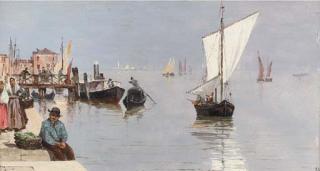 Antoinetta Brandeis - On the lagoon, Venice