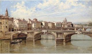 Antoinetta Brandeis - Ponte Santa Trinitá, Florence