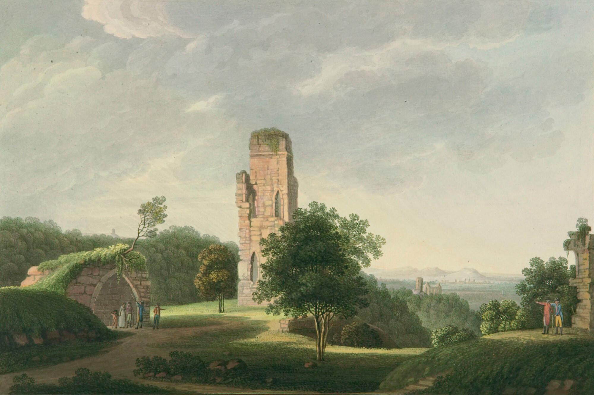 Anton Balzer - 5 Bll.: Ansichten von Schlössern und Ruinen aus ….